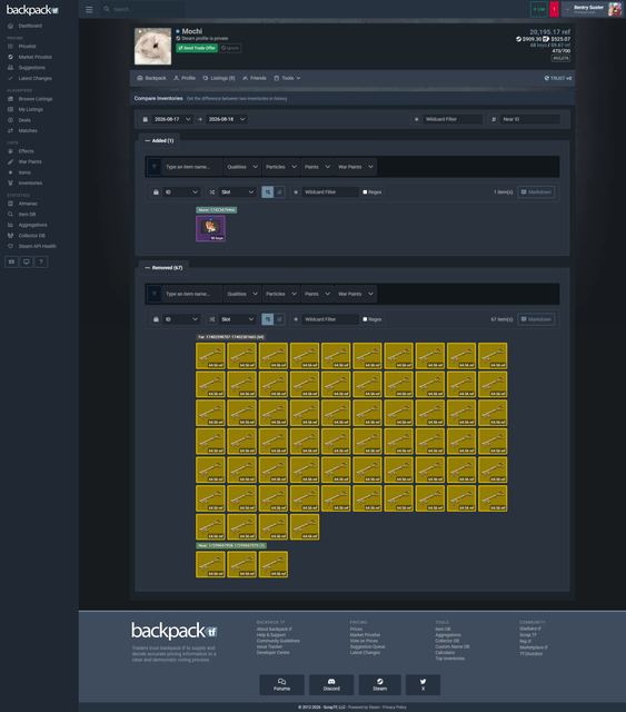 Mochi Compare Inventories backpack tf