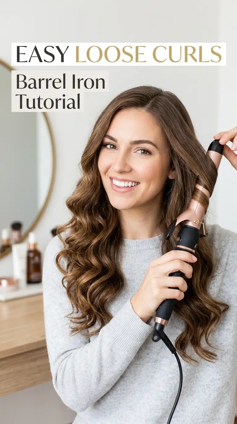 Loose Curls Tutorial: Barrel Curling Iron