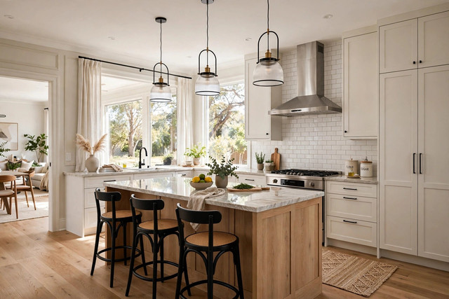 Modern kitchen of a listed home