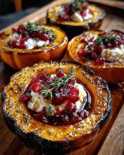 Honey-Glazed Acorn Squash with Creamy Goat Cheese and step photo
