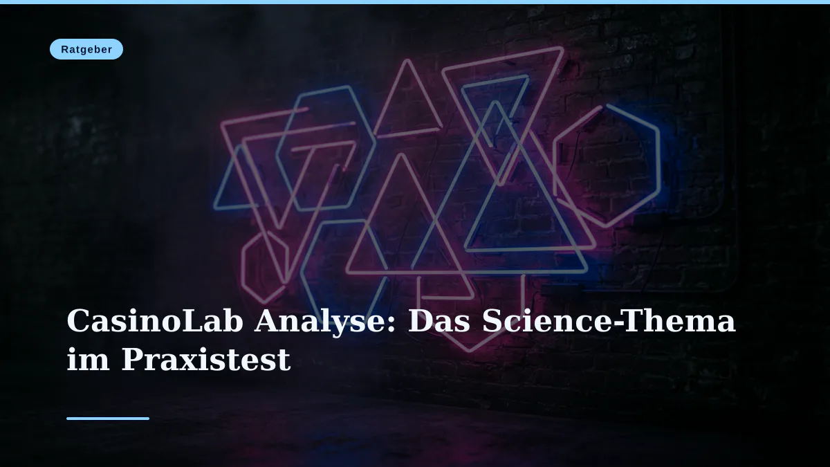 CasinoLab Analyse: Das Science-Thema im Praxistest