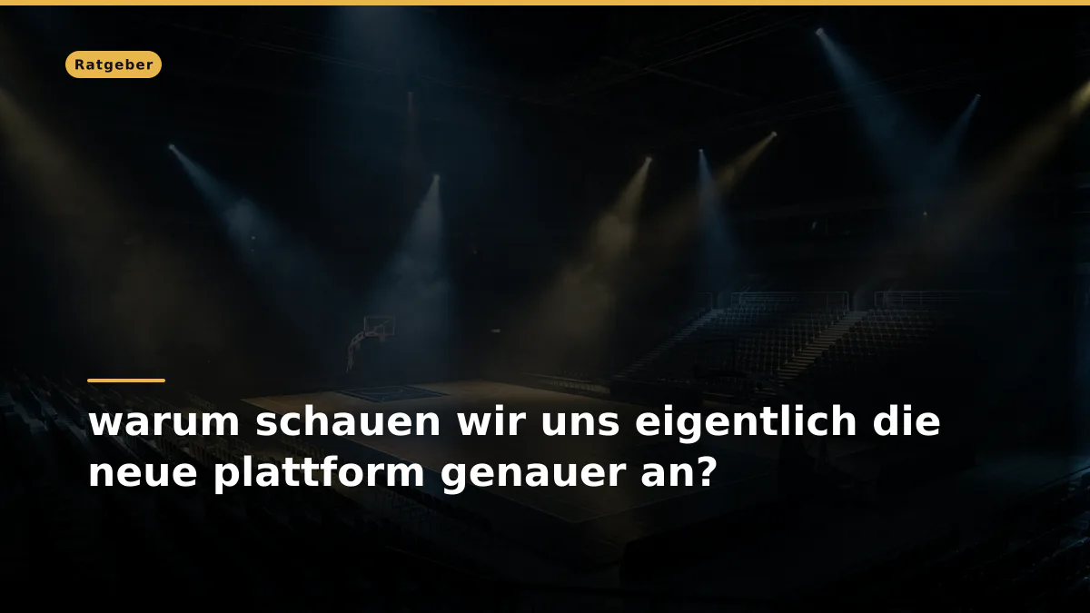 warum schauen wir uns eigentlich die neue plattform genauer an?