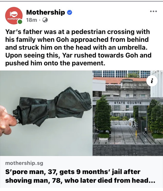 Mothership - S’pore man, 37, gets 9 months’ jail after shoving man, 78, who...
