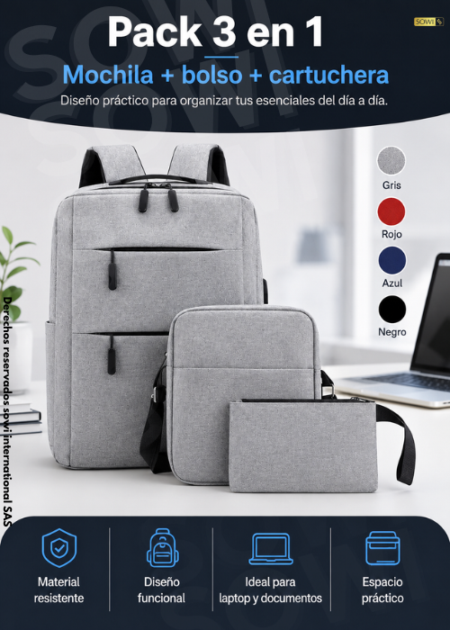 MOCHILA PAC X3