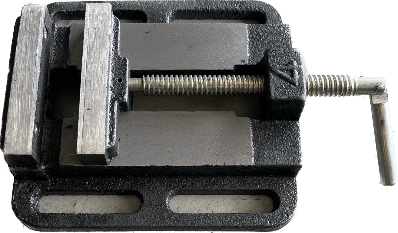 Drill Press Vice, 100mm, Slot Base, 3-3/4" Jaw Open, 7/8" Depth