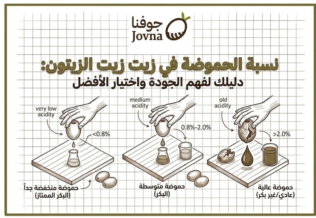 نسبة الحموضة في زيت الزيتون