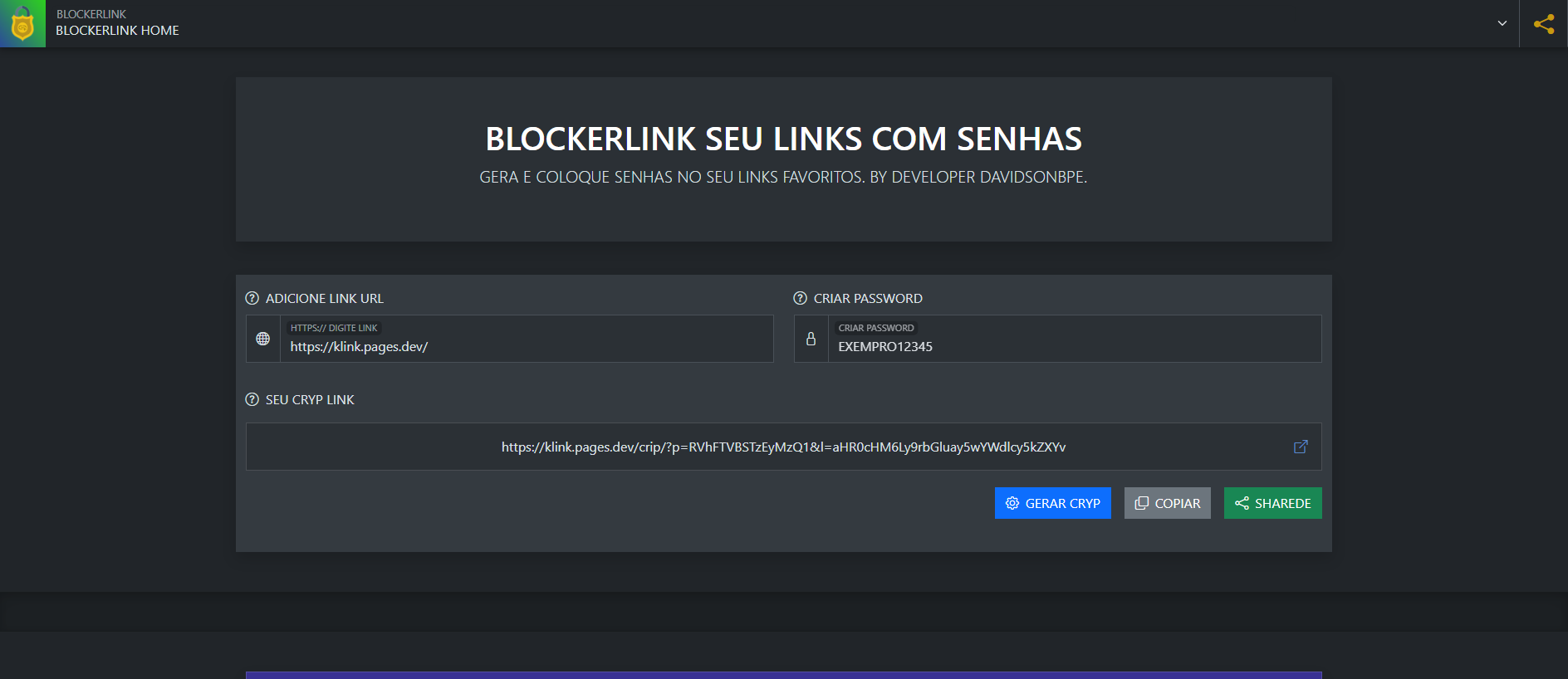 Screenshot of klink.pages.dev