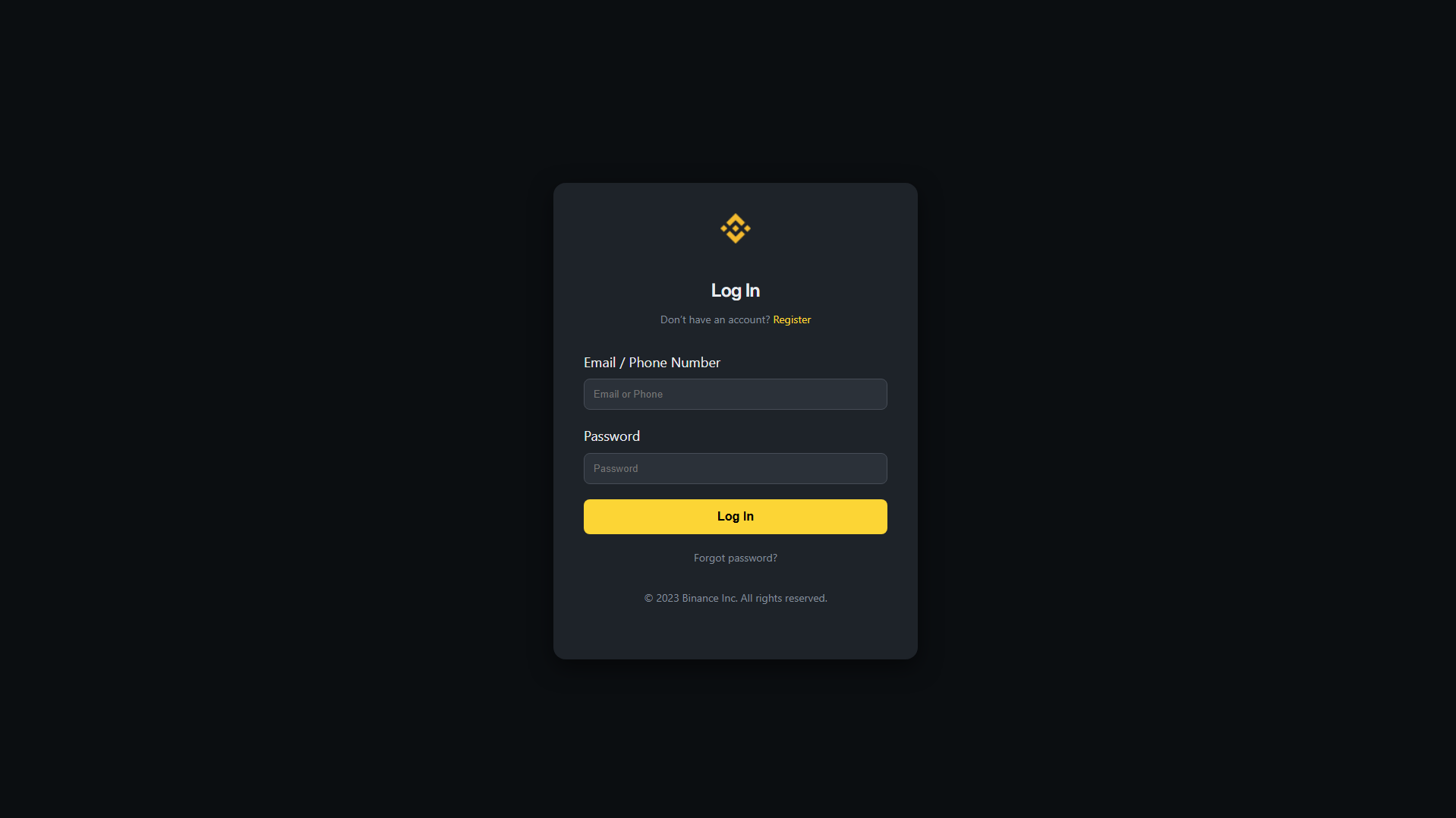 Forensic screenshot of binance-security-verify.site showing the phishing page layout