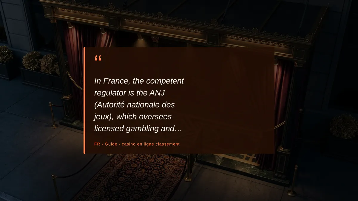 Comprendre le classement des casinos en ligne depuis la france