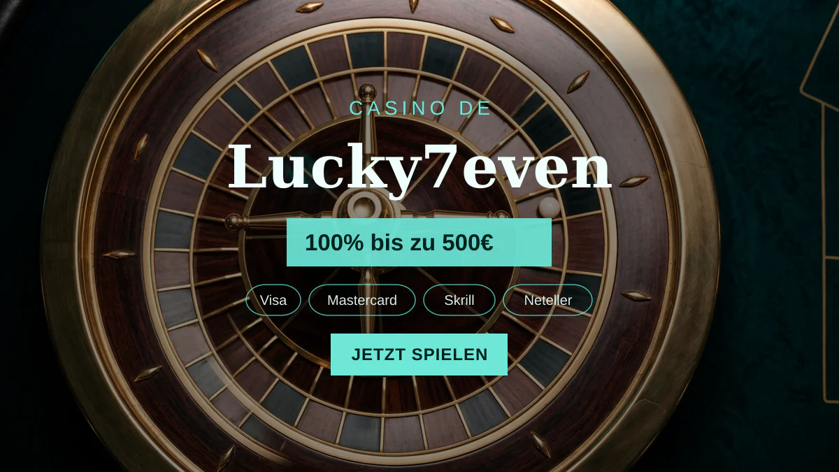 Lucky7even Casino — Willkommensbonus 100% bis zu 500€ + 50 FS, Zahlungen: Visa, Mastercard, Skrill, Neteller, Paysafecard