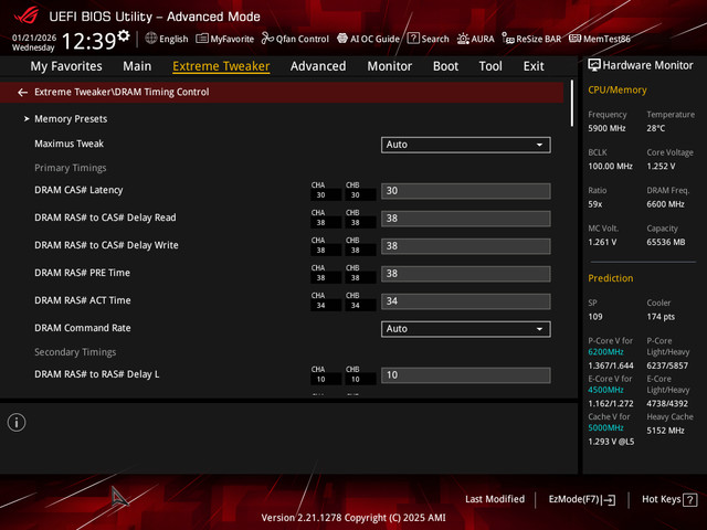 BIOS 02 DRAM Timings Primary