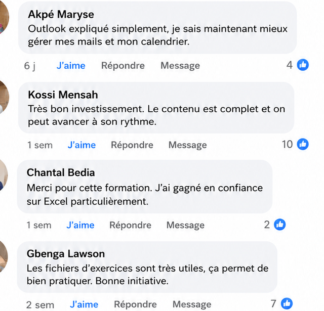 Témoignage d'un apprenant de Bureautique Pro (4)
