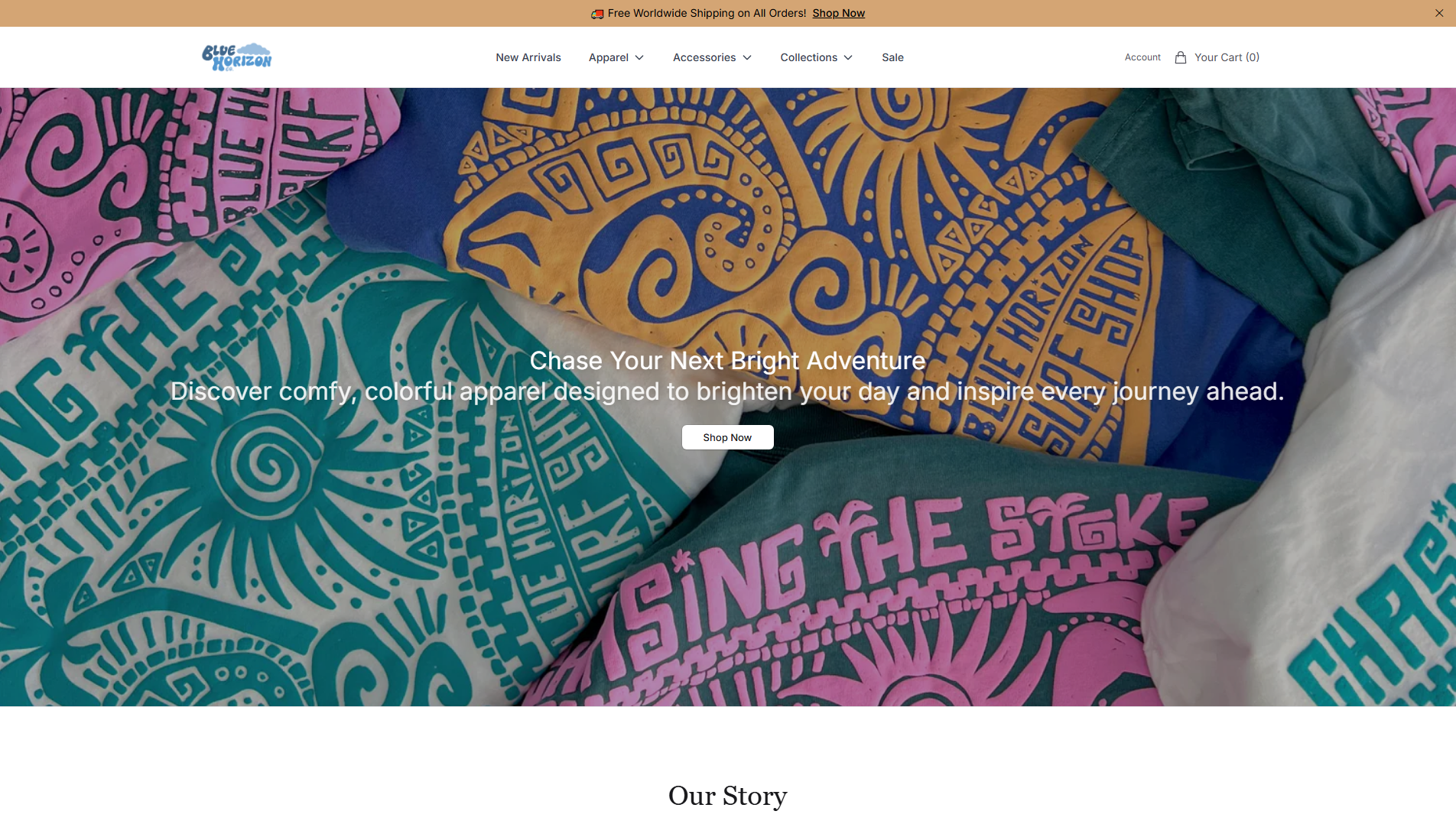 Stored capture of bluehorizonclothingcoapparel.shop