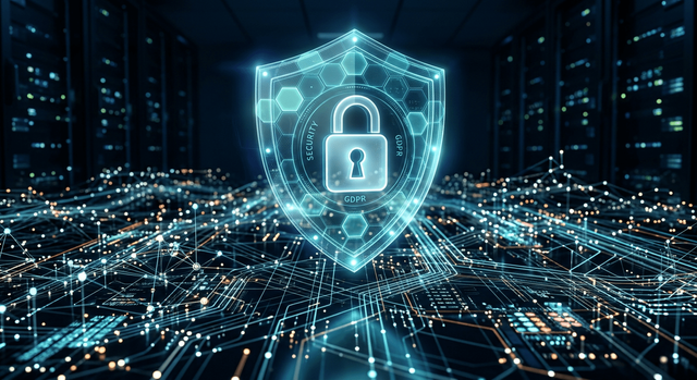 Migliori Alternative a n8n: Guida Comparativa per Developer, Team e Enterprise 4 Digital shield with padlock symbolizing enterprise security.
