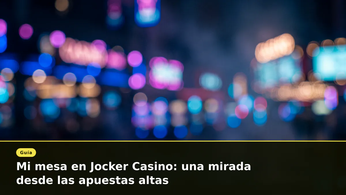 Mi mesa en Jocker Casino: una mirada desde las apuestas altas