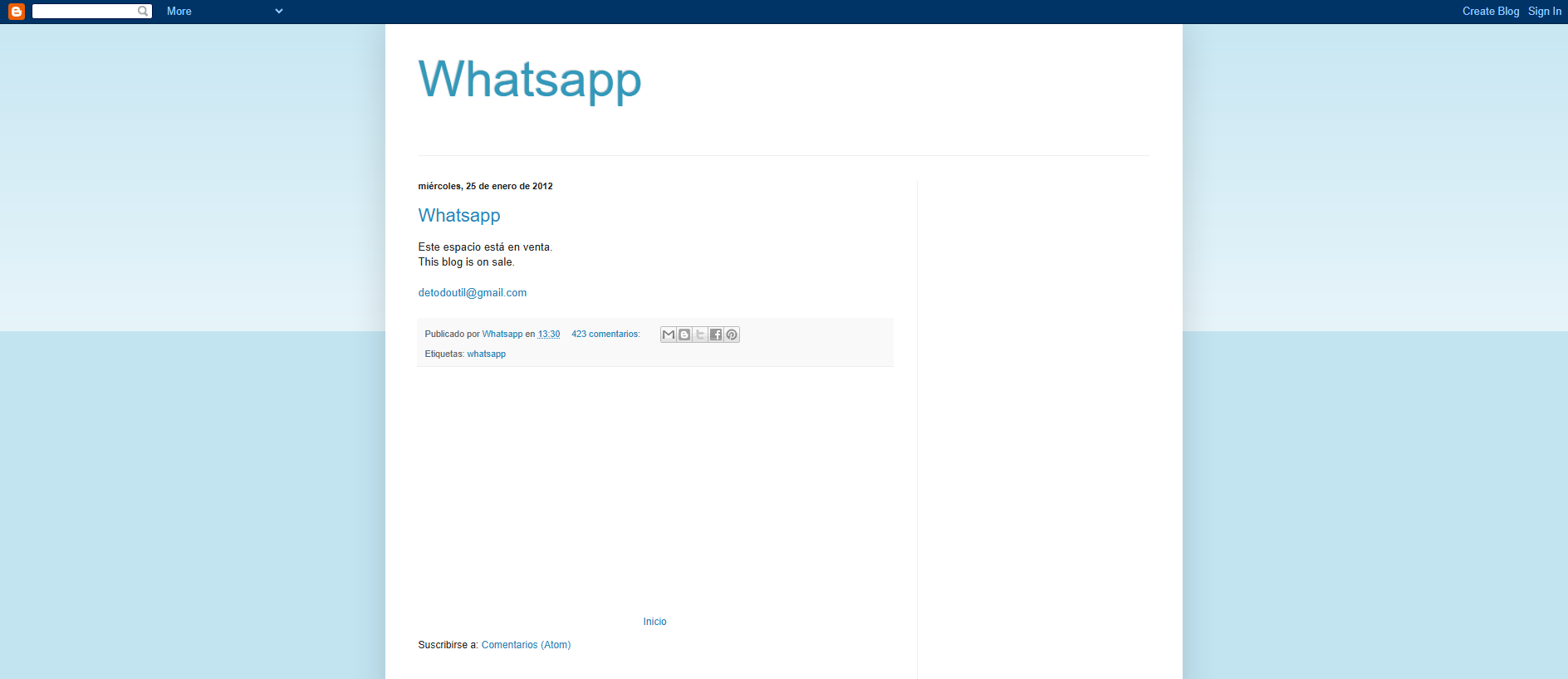 Screenshot of whatsapp.blogspot.com
