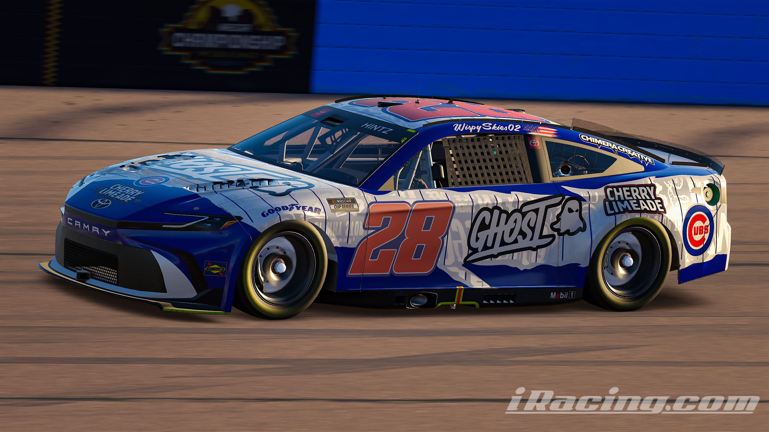 Wispy Ghost Energy Cherry Limeade x Chicago Cubs paint scheme