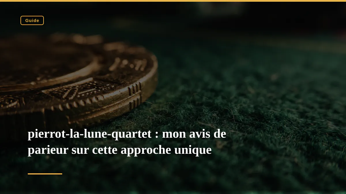 pierrot-la-lune-quartet : mon avis de parieur sur cette approche unique