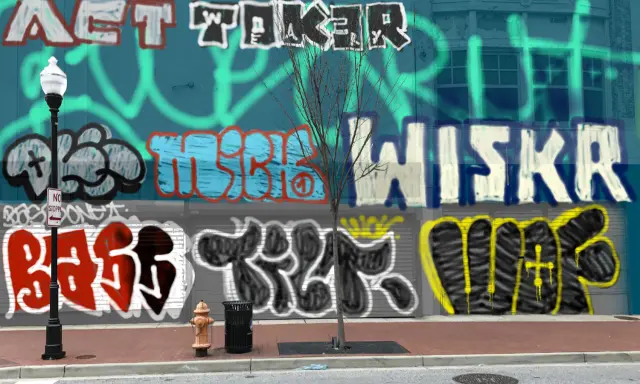 Graffiti artwork by Tkiz