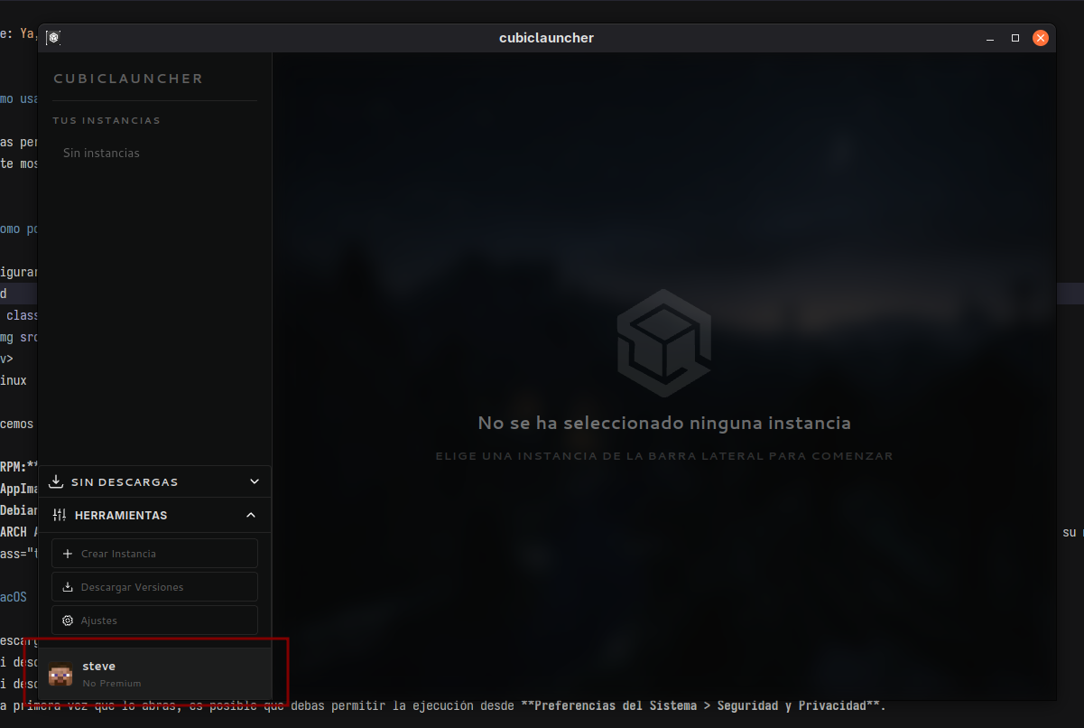UI del launcher