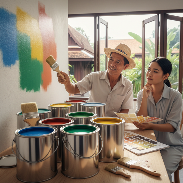 สีทาบ้านและสีน้ำ