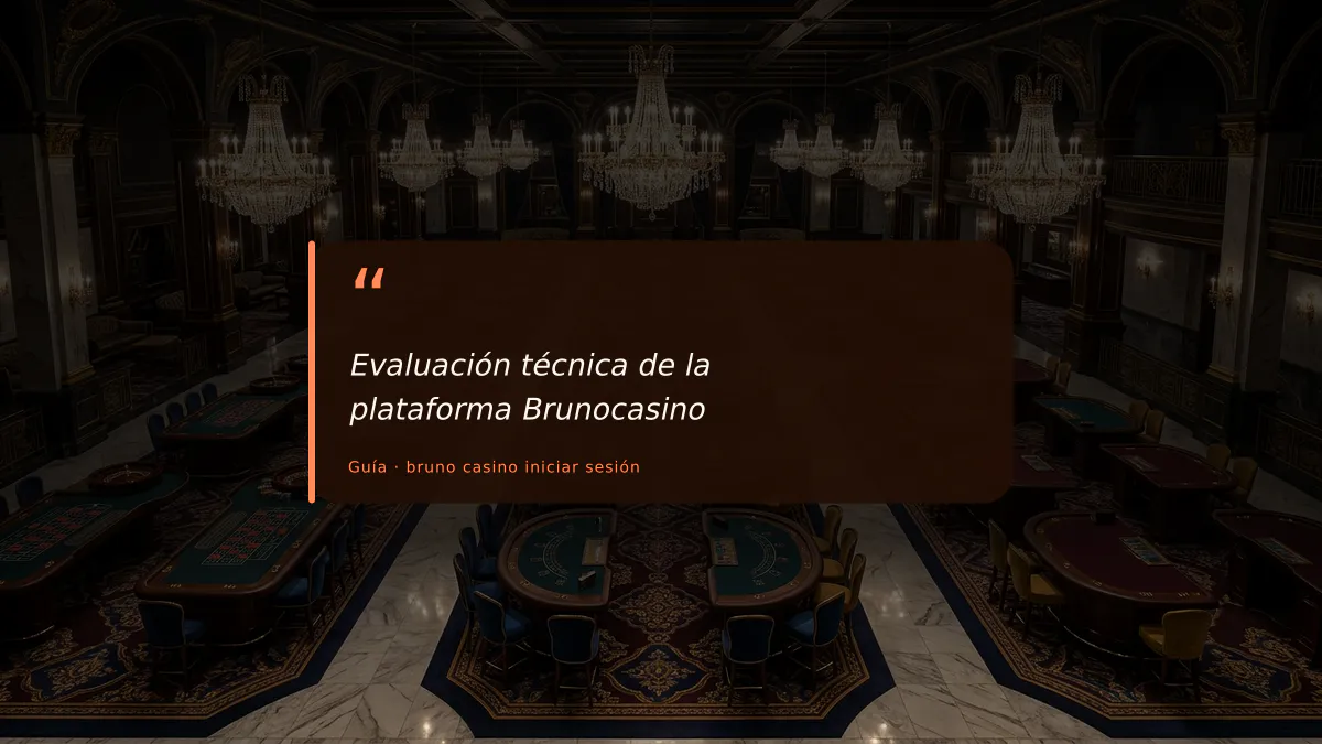 Evaluación técnica de la plataforma Brunocasino
