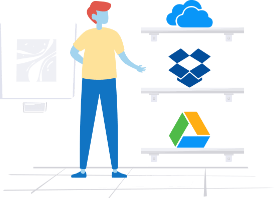 Cloud Secure application screen illustrating cloud folder protection options