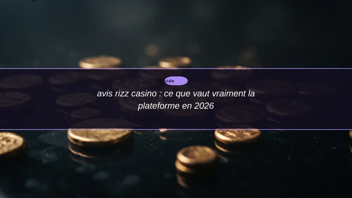 avis rizz casino : ce que vaut vraiment la plateforme en 2026