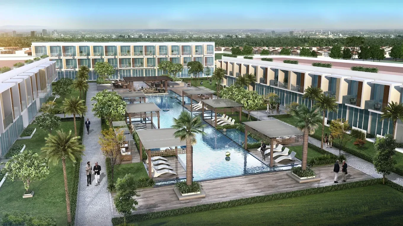 Aerial view of Golden Sands Beach Front Resorts & Properties