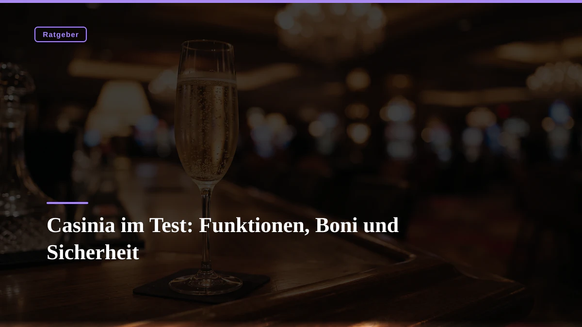 Casinia im Test: Funktionen, Boni und Sicherheit