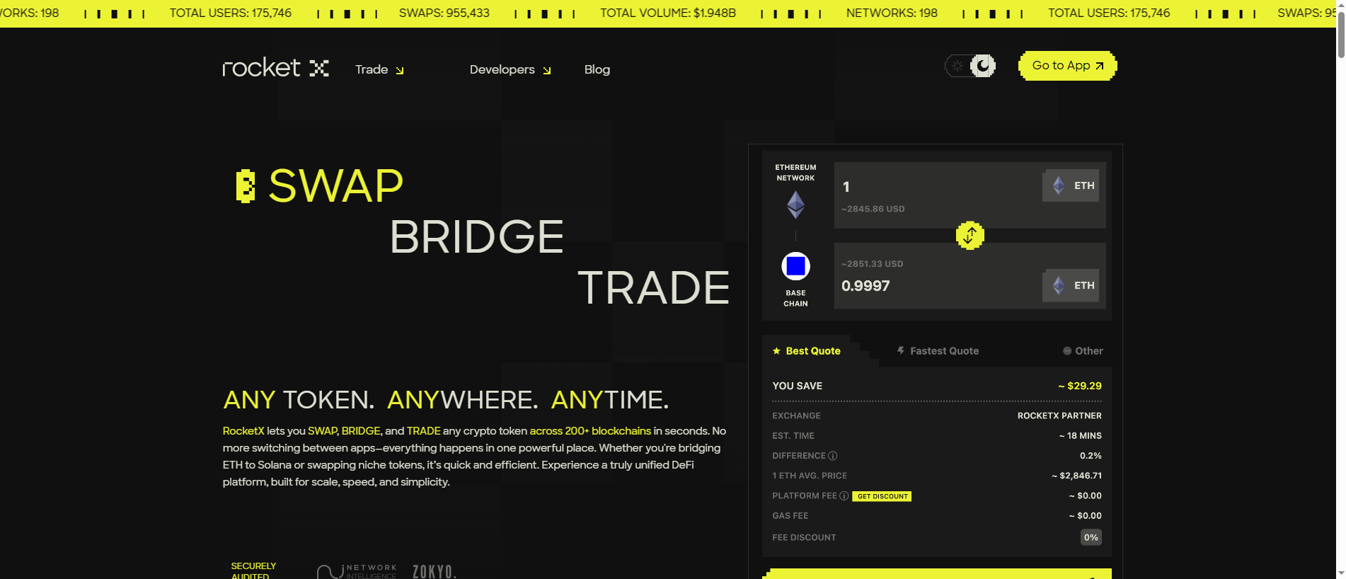 Stored capture of roccketx.exchange