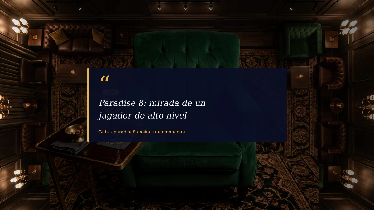 Paradise 8: mirada de un jugador de alto nivel