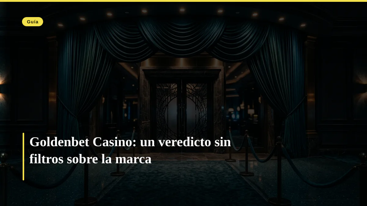 Goldenbet Casino: un veredicto sin filtros sobre la marca