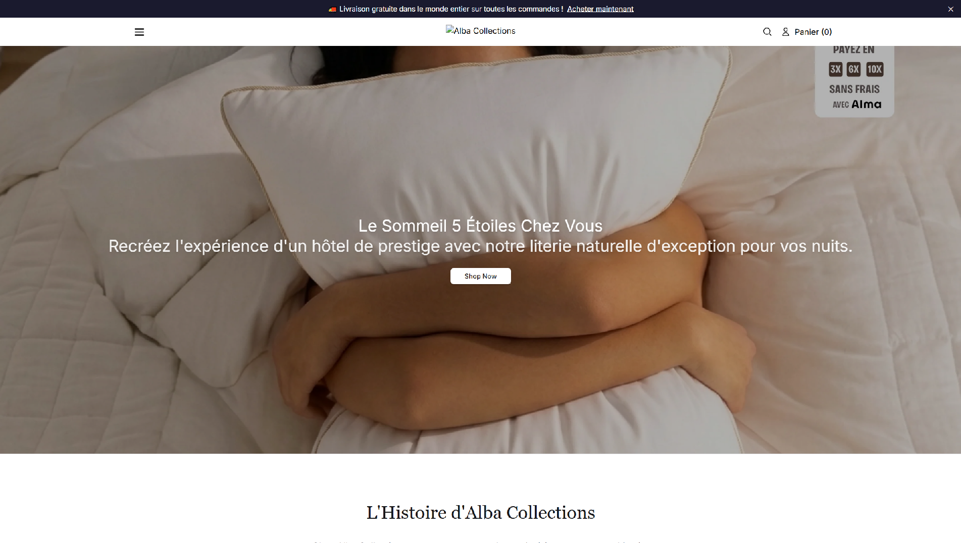 Stored capture of albacollectionsstore.shop