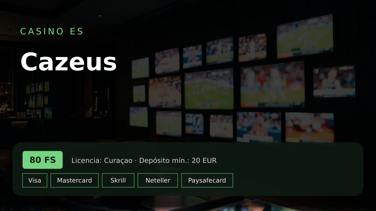 Cazeus casino — bono de bienvenida 100% hasta 500 € + 80 FS, pagos: Visa, Mastercard, Skrill, Neteller, Paysafecard Cazeus casino — bono de bienvenida 100% hasta 500 € + 80 FS, pagos: Visa, Mastercard, Skrill, Neteller, Paysafecard