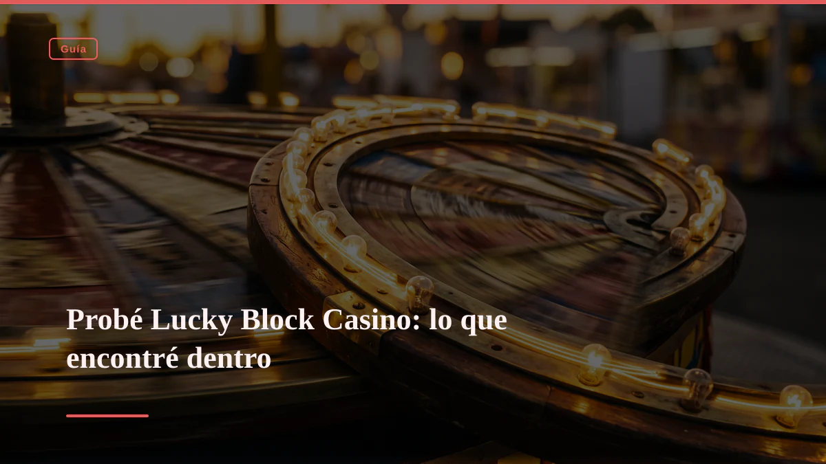 Probé Lucky Block Casino: lo que encontré dentro