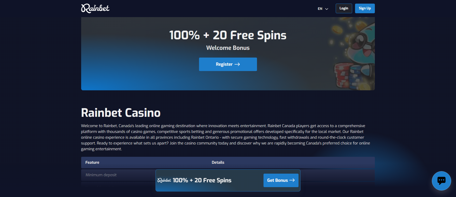 Stored capture of rainbet.fyi