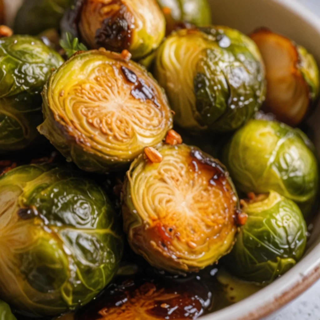 Roasted Brussels Sprouts with Balsamic Dressing