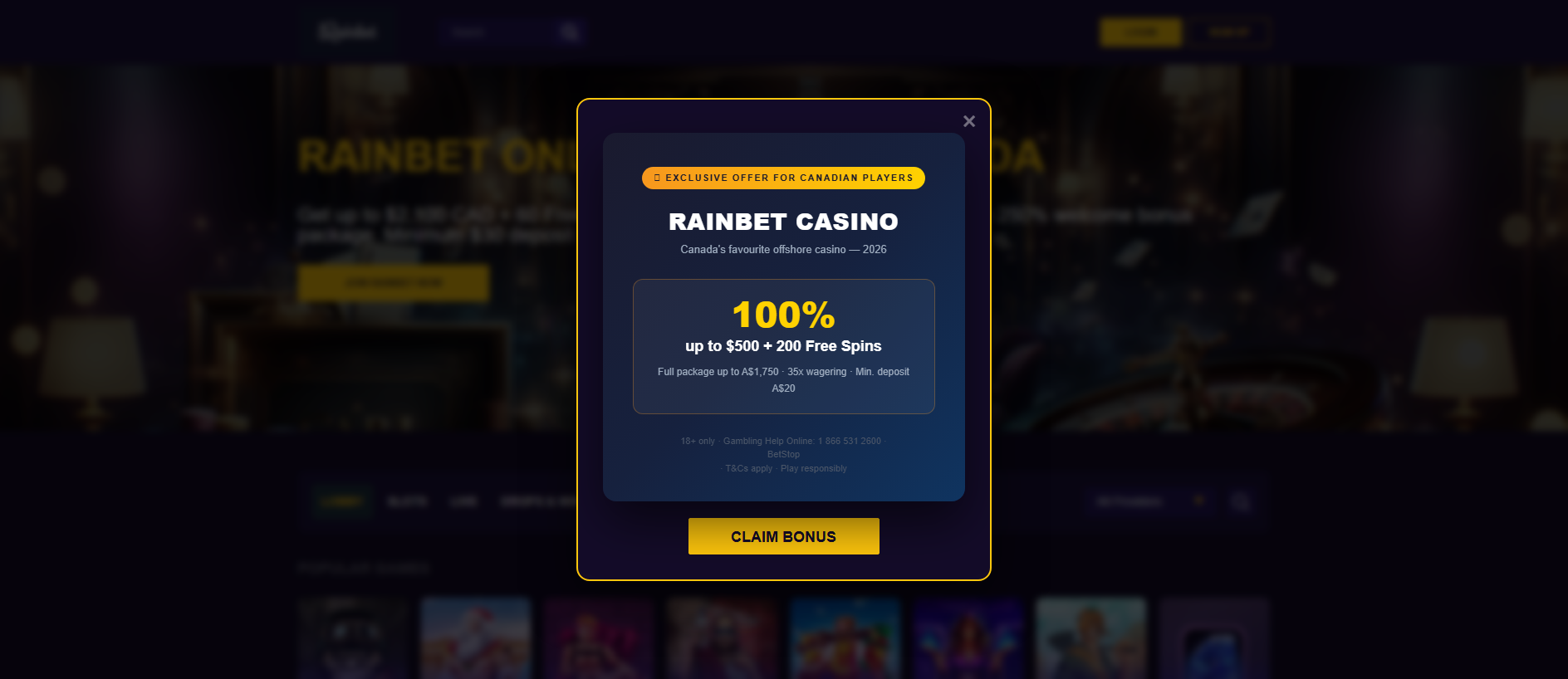 Stored capture of rainbet-casino-c.com