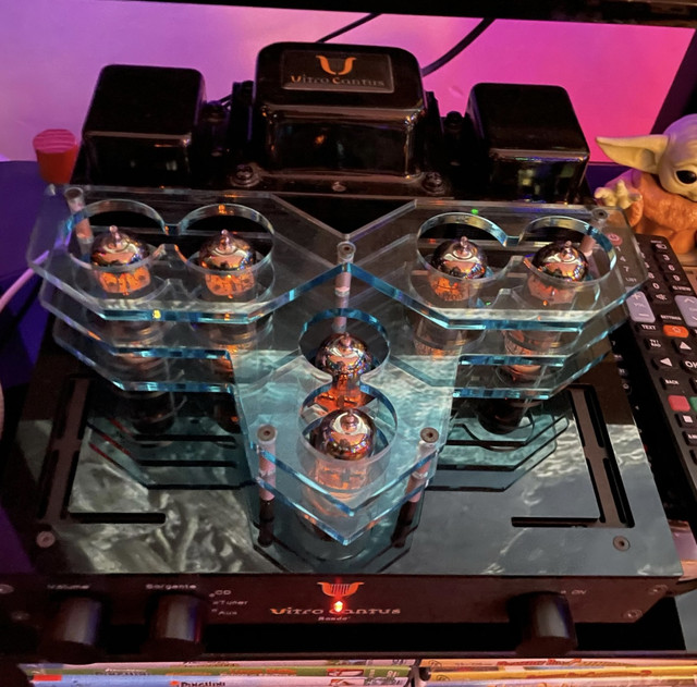 Handbuilt L’Aquila tube amplifier 10+10W rms AB ‘’hot’ class