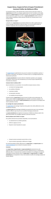 coupon de paris