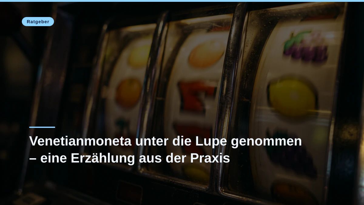 Venetianmoneta unter die Lupe genommen – eine Erzählung aus der Praxis