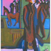 Прогулка женщины с собакой 1926