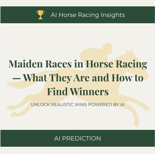 Maiden Races in Horse Racing — What They Are and How to Find Winners