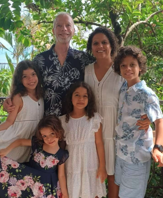 Família Janaína e Flavio com filhos - Pousada Lagoa do Cassange