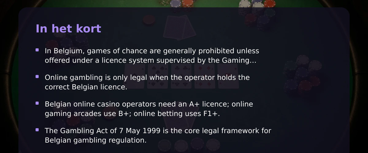 Beste online casino belgië: wat een speler echt moet zien — In het kort