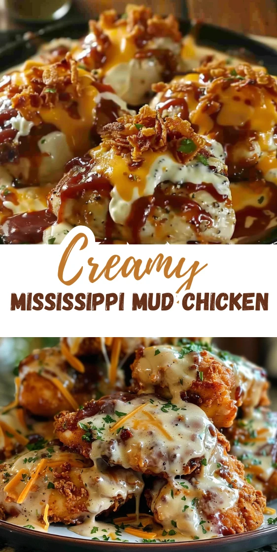 Mississippi Mud Chicken Recipe – Creamy, Cheesy Southern Comfort Dinner