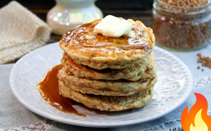Постер Гречневые панкейки с сиропом из кваса