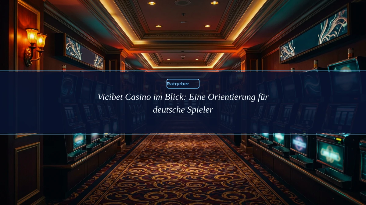 Vicibet Casino im Blick: Eine Orientierung für deutsche Spieler