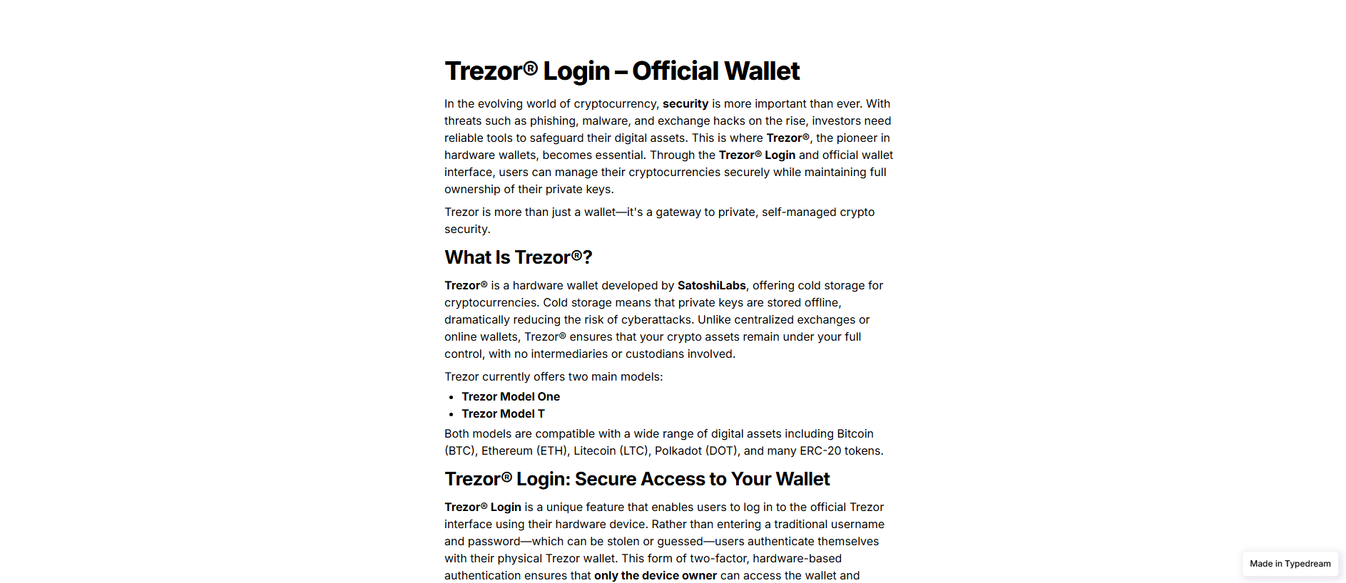 Stored capture of access-startt-trezr-en.typedream.app